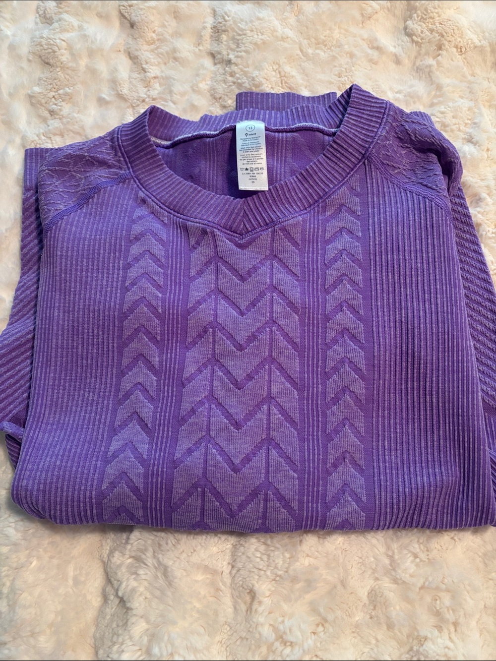 Purple girls workout top